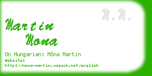 martin mona business card
